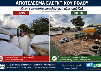 Παλιό αμαξοστάσιο Αγίας Παρασκευής με εικόνες πριν και μετά την απομάκρυνση ογκωδών αντικειμένων