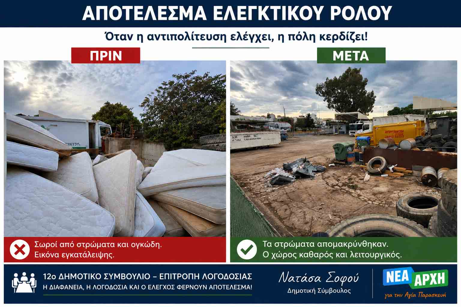Παλιό αμαξοστάσιο Αγίας Παρασκευής - Ανακοίνωση Νατάσας Σοφού
