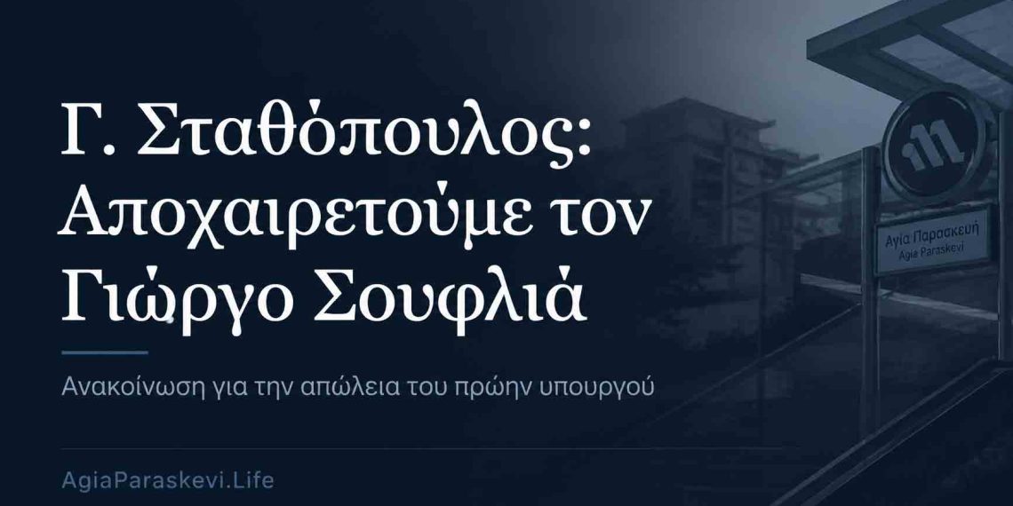 Γ. Σταθόπουλος: Αποχαιρετούμε τον Γιώργο Σουφλιά