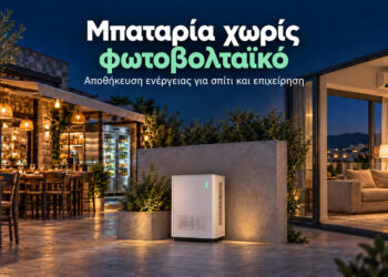 Μπαταρία χωρίς φωτοβολταϊκό για φθηνότερο ρεύμα στο κατάστημα και το σπίτι